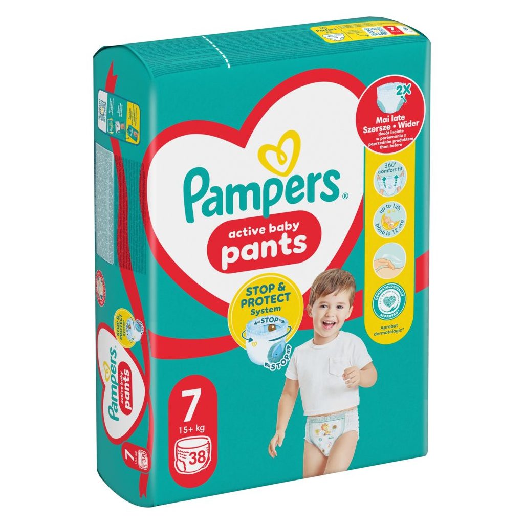 Pampers Active Baby Pants bugyipelenka 7, 15 kg+, 114 db