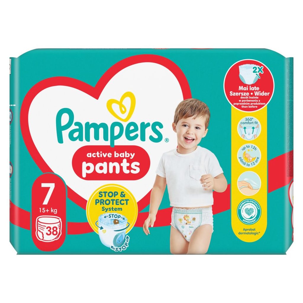 Pampers Active Baby Pants bugyipelenka 7, 15 kg+, 114 db