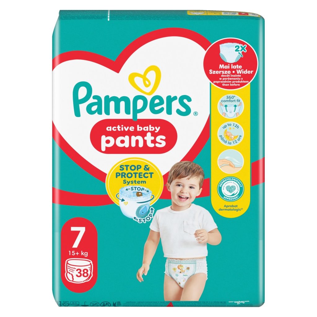 Pampers Active Baby Pants bugyipelenka 7, 15 kg+, 38 db
