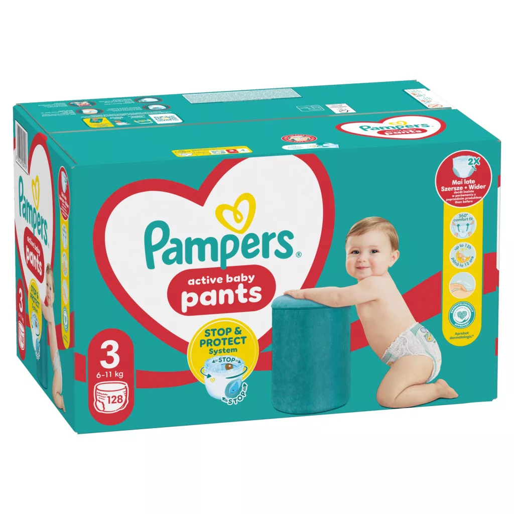 Pampers Active Baby Pants bugyipelenka 3, 6-11 kg, 128 db