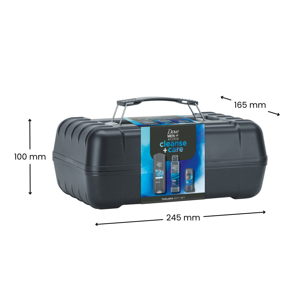 Dove Men+Care Clean Comfort ajándékcsomag szerszámosládával
