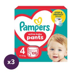 Pampers Active Baby Pants bugyipelenka 4, 9-15 kg, 324 db