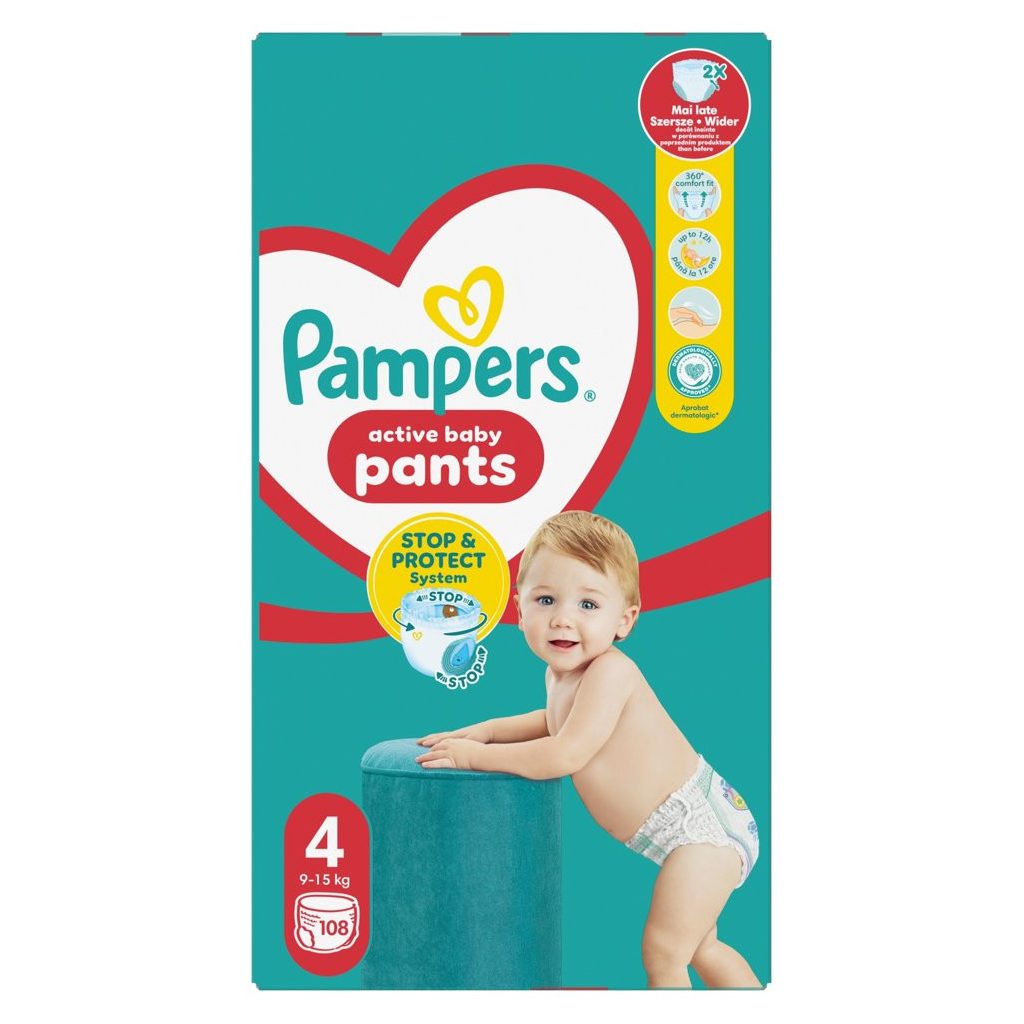 Pampers Active Baby Pants bugyipelenka 4, 9-15 kg, 324 db