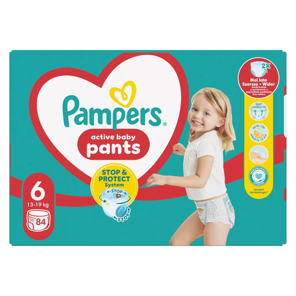 Pampers Active Baby Pants bugyipelenka 6, 13-19 kg, 84 db