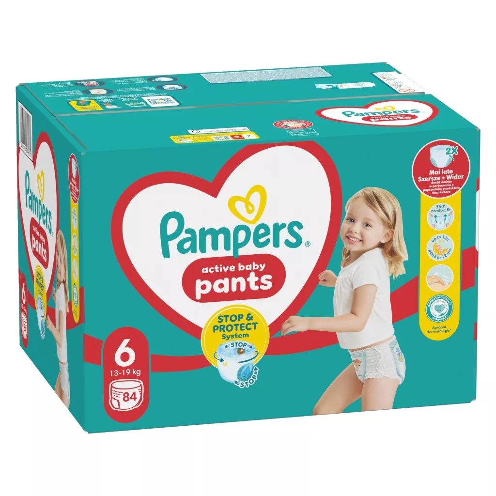 Pampers Active Baby Pants bugyipelenka 6, 13-19 kg, 84 db