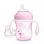 Chicco Transition Cup csöpögésmentes, szilikoncsőrös itatópohár fülekkel 4 hó+ 200 ml (rózsaszín)