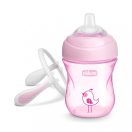 Chicco Transition Cup csöpögésmentes, szilikoncsőrös itatópohár fülekkel 4 hó+ 200 ml (rózsaszín)