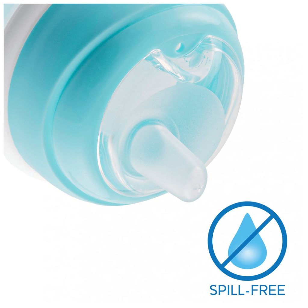 Chicco Transition Cup csöpögésmentes, szilikoncsőrös itatópohár fülekkel 4 hó+ 200 ml (kék)