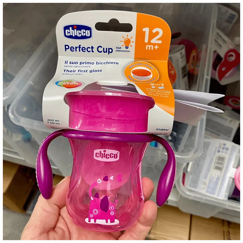 Chicco 360° Perfect Cup itatópohár 12 hó+ (rózsaszín)