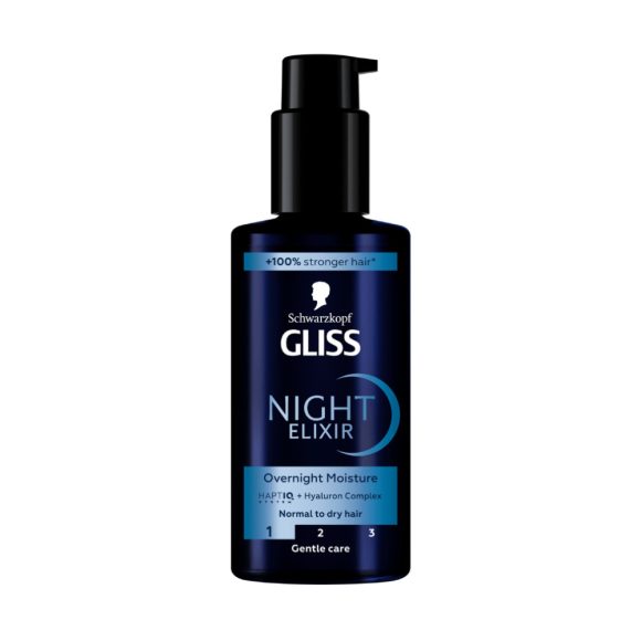Gliss Aqua Revive Éjszakai hajpakolás, normál vagy száraz hajra (100 ml)
