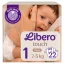 Libero Touch pelenka, Újszülött 1, 2-5 kg, 22 db + AJÁNDÉK Baba az autóban matrica