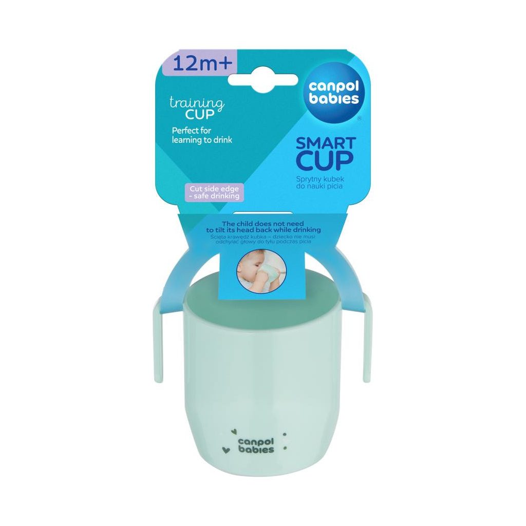 Canpol babies itatópohár Smart 180ml 12 hó+ (türkiz)