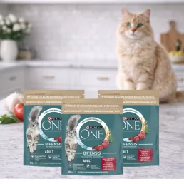 Purina One száraz macskaeledel marhahússal (3x800 g)