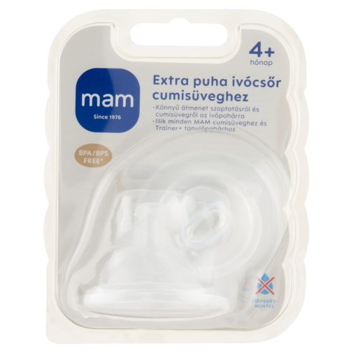 MAM Extra puha szimetrikus ivócsőr ivópohárhoz 4 hó+, 2 db