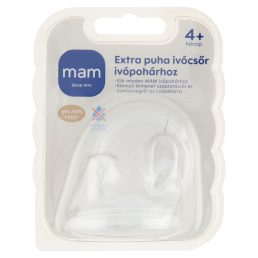   MAM Extra puha asszimetrikus ivócsőr ivópohárhoz 4 hó+, 2 db