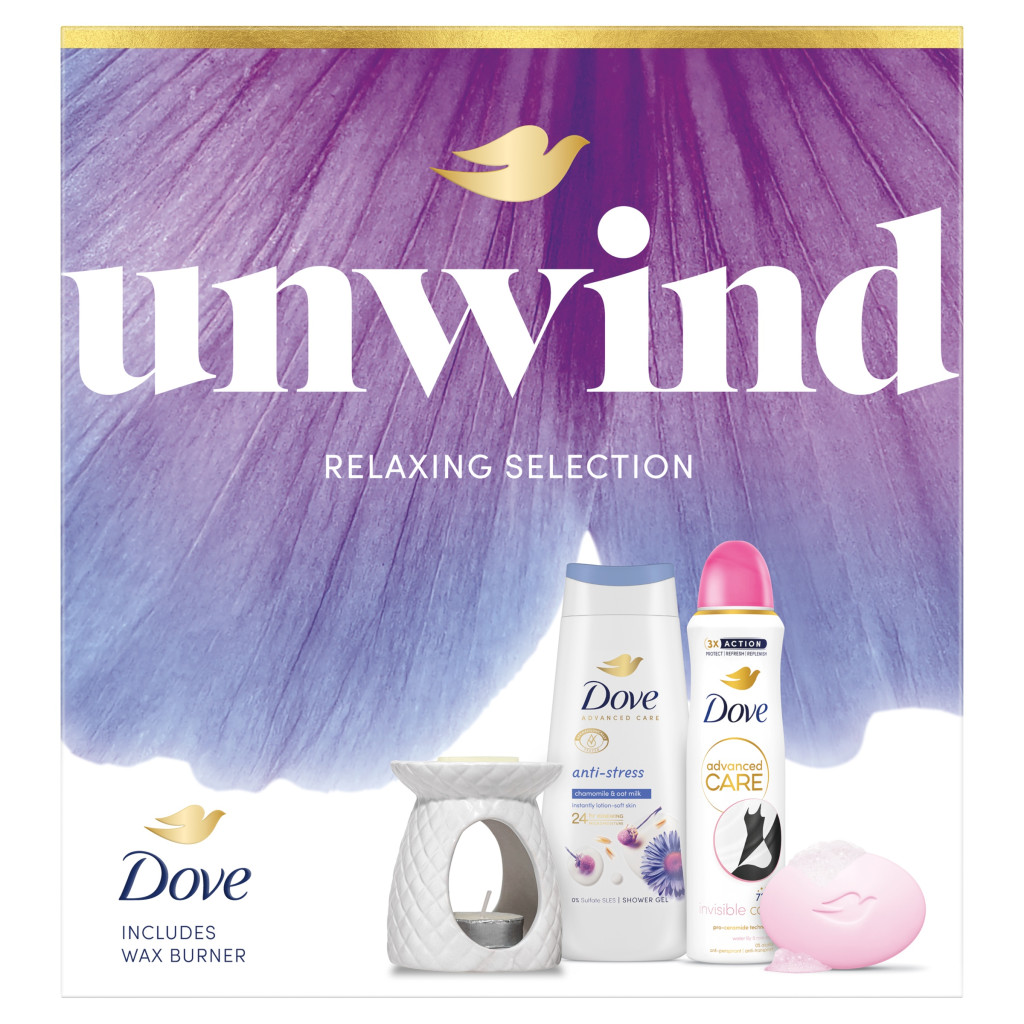 Dove Unwind ajándékcsomag wax párologtatóval