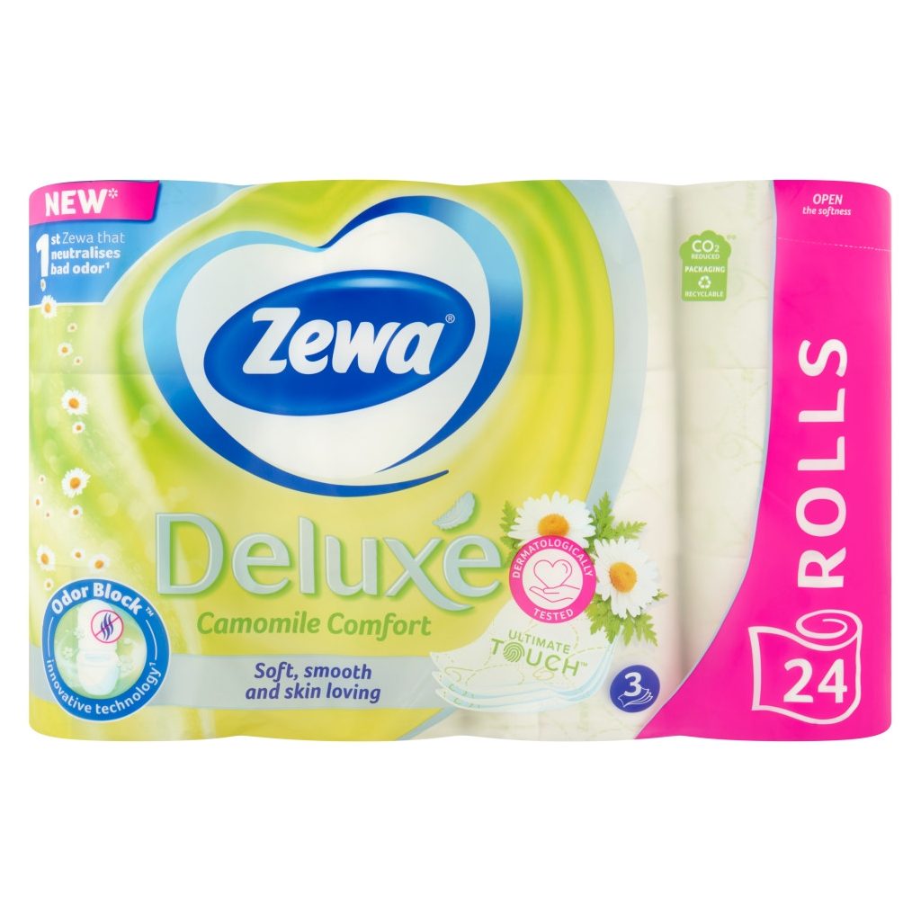 Zewa Deluxe Camomile Comfort 3 rétegű toalettpapír (24 tekercs)