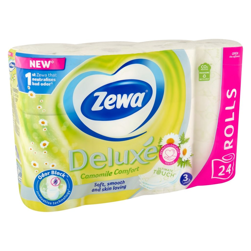 Zewa Deluxe Camomile Comfort 3 rétegű toalettpapír (24 tekercs)