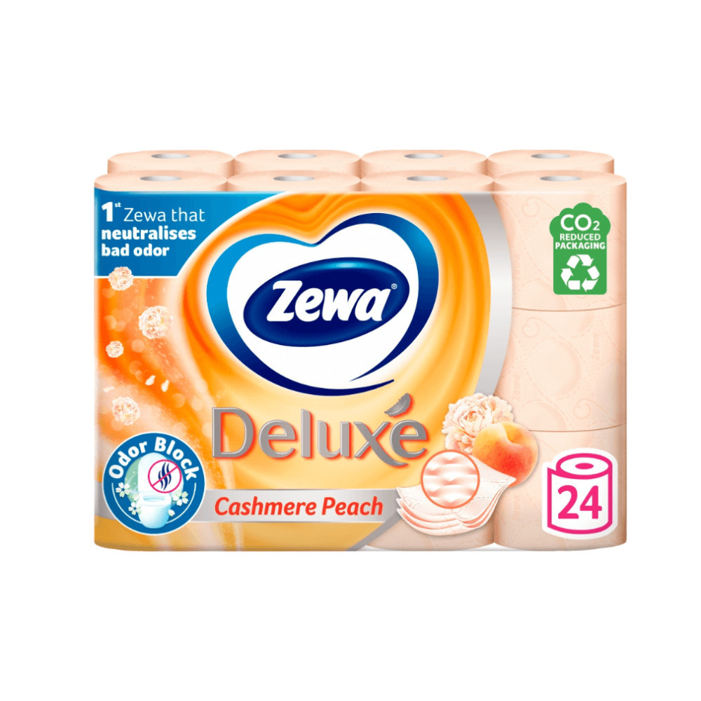 CSOMAGOLÁSSÉRÜLT - Zewa Deluxe Cashmere Peach 3 rétegű toale