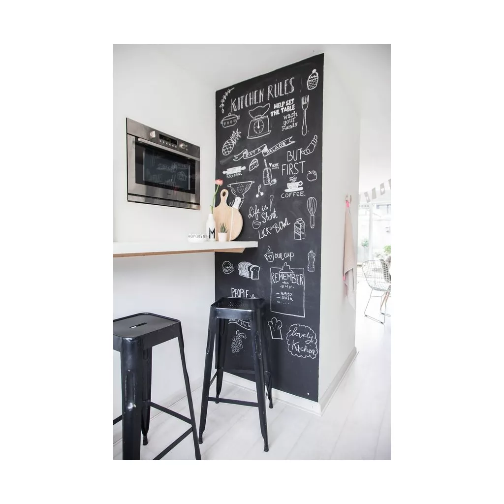 Öntapadós krétatábla matrica szett (5 db színes krétával)