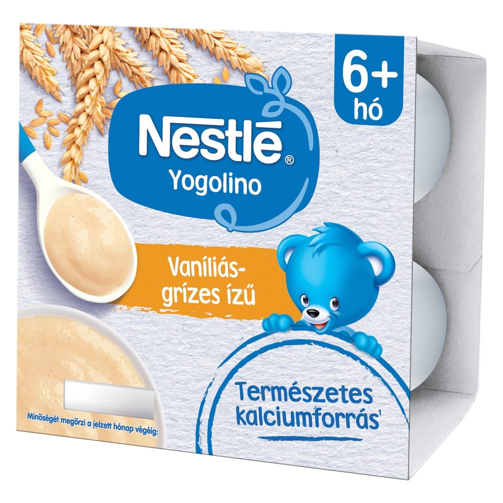 Nestlé Yogolino vaníliás-grízes ízű babapuding 6-36 hónapos korig (4x100 g)