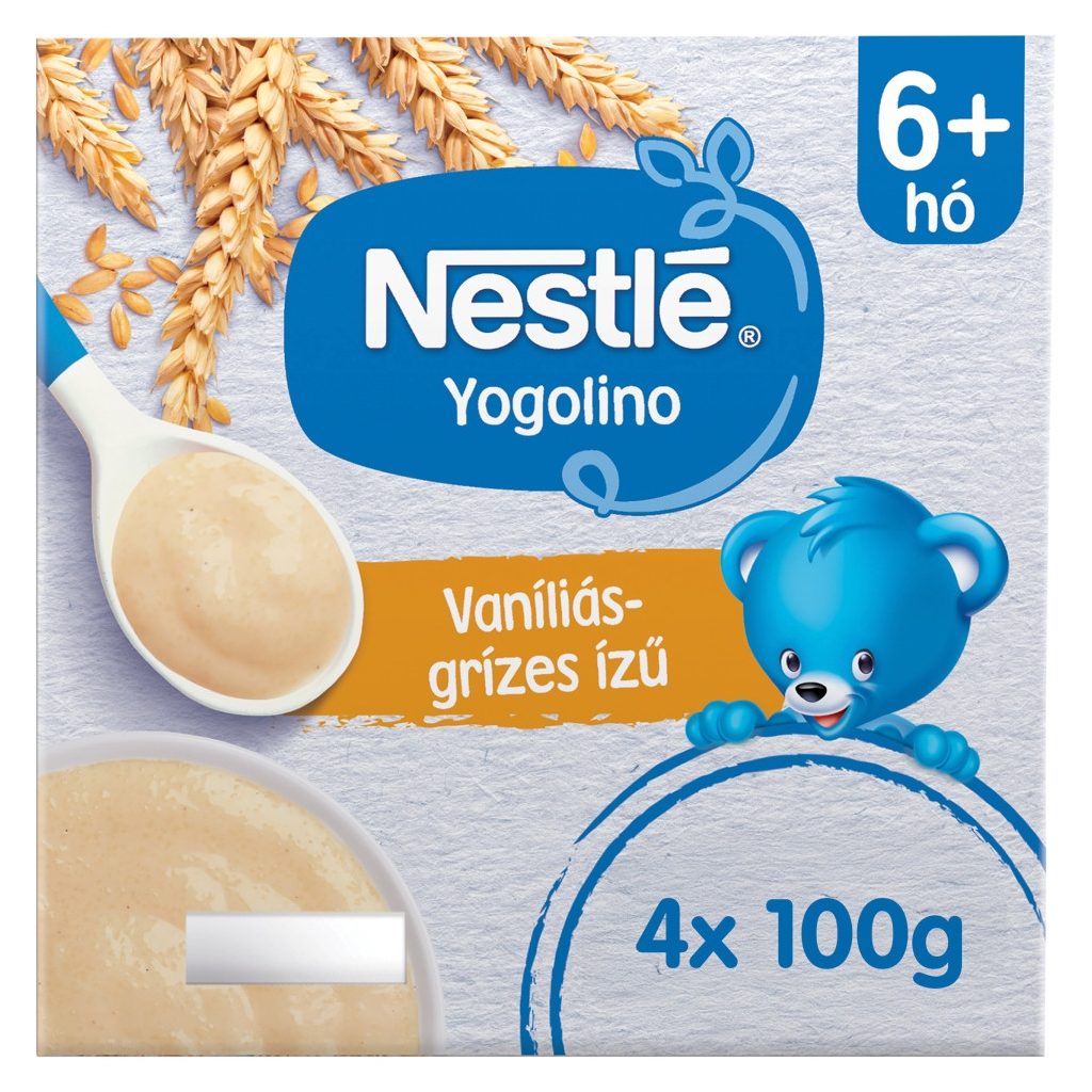 Nestlé Yogolino vaníliás-grízes ízű babapuding 6-36 hónapos korig (4x100 g)