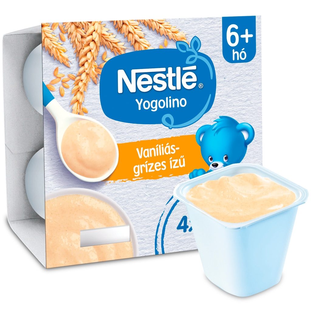 Nestlé Yogolino vaníliás-grízes ízű babapuding 6-36 hónapos korig (4x100 g)
