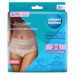 Canpol babies 2az1ben szülés utáni pelenka S/M (5 db)