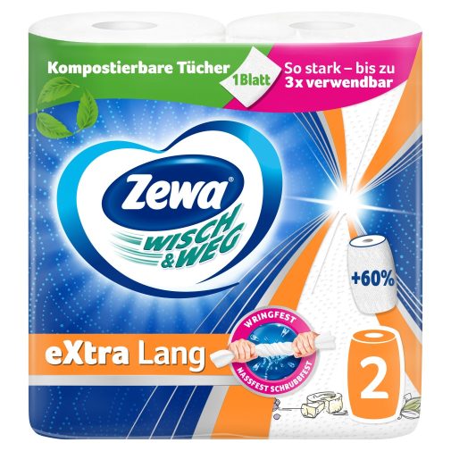 Zewa Wisch & Weg Extra Lang Design háztartási papírtörlő 2 rétegű (2 tekercs)