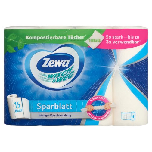 Zewa Wisch & Weg Sparblatt háztartási papírtörlő 2 rétegű (4 tekercs)