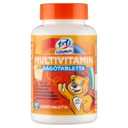   1X1 Vitaday multivitamin rágótabletta narancs mackó formájú 90x