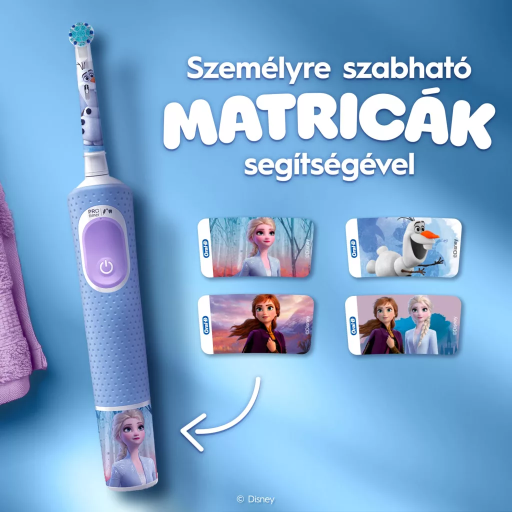 Oral-B Kids Jégvarázs II elektromos fogkefe utazótokkal