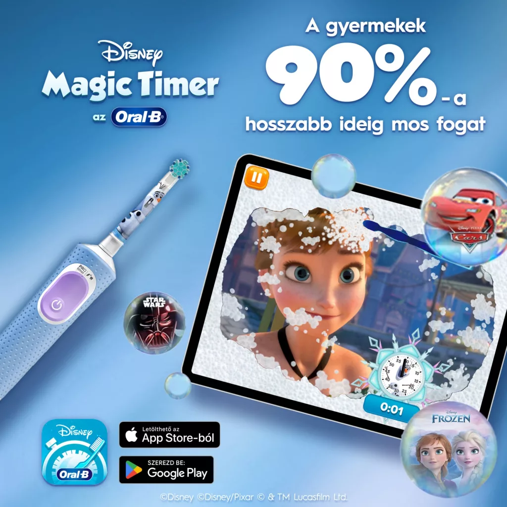 Oral-B Kids Jégvarázs II elektromos fogkefe utazótokkal