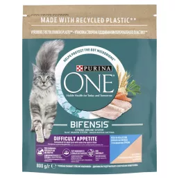   Purina One Difficult Appetite száraz macskaeledel tőkehallal és pisztránggal (800 g)
