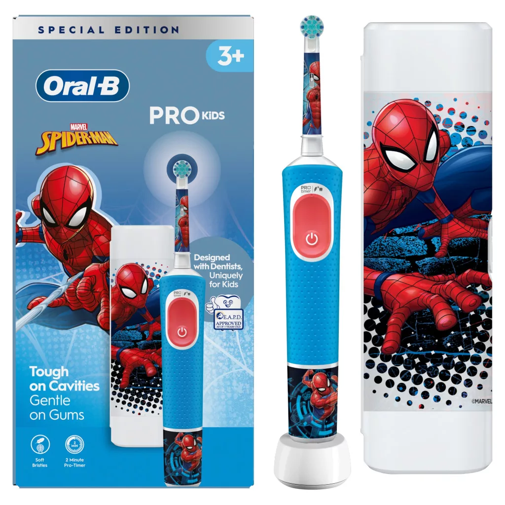 Oral-B Kids Pókember elektromos fogkefe utazótokkal