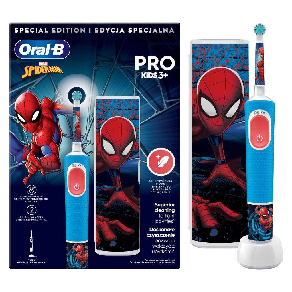 Oral-B Kids Pókember elektromos fogkefe utazótokkal