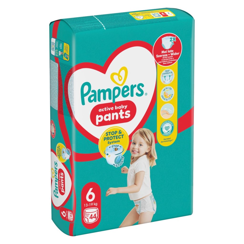 Pampers Active Baby Pants bugyipelenka 6, 13-19 kg, 44 db