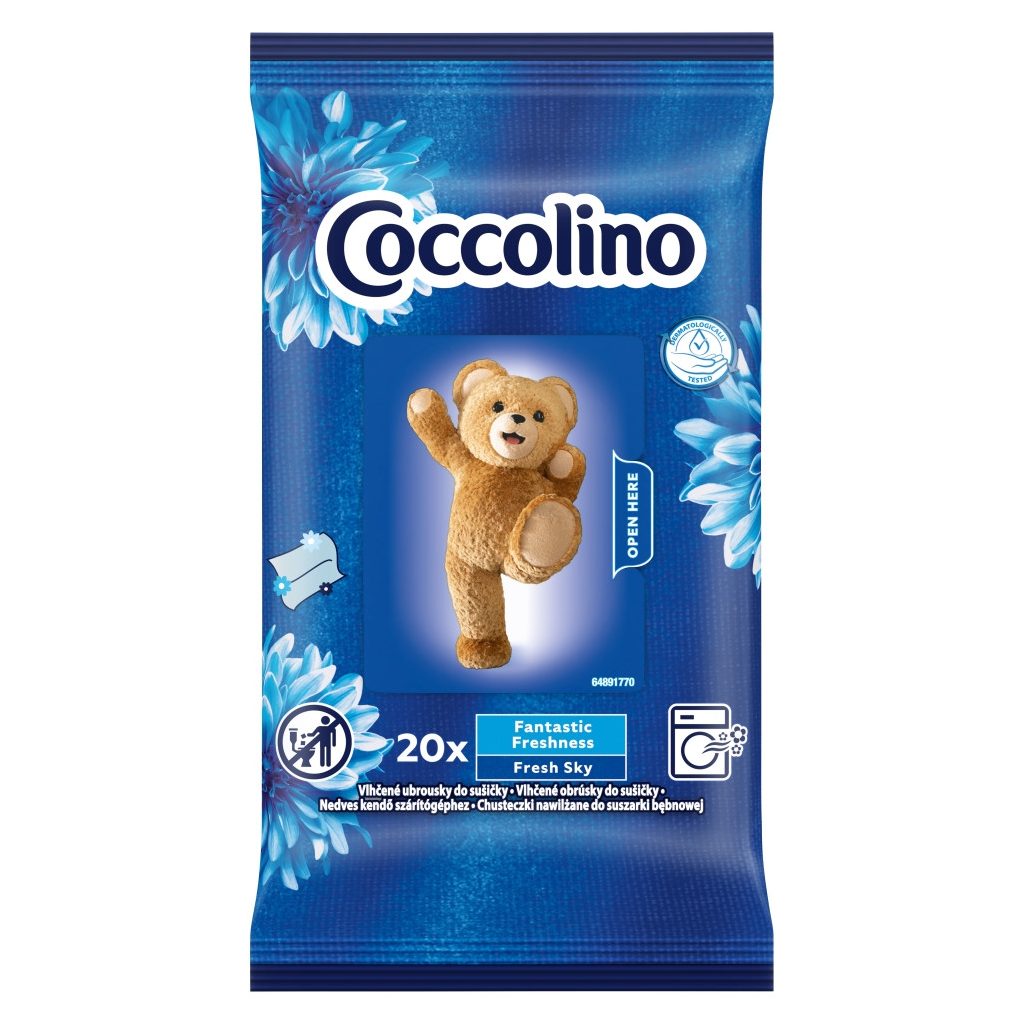 Coccolino Fresh Sky nedves kendő szárítógéphez (20 db)
