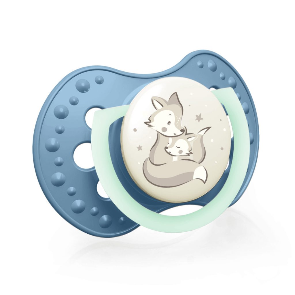 LOVI Dinamikus nyugtató cumi Night&Day 6-18 hó, 2 db (fiú)