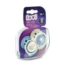 LOVI Dinamikus nyugtató cumi Night&Day 18 hó+, 2 db (fiú)