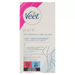   Veet Pure Gyantaszalagok Lábra és testre - érzékeny bőrre (20 db)