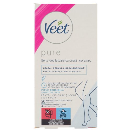 Veet Pure Gyantaszalagok Lábra és testre - érzékeny bőrre (20 db)