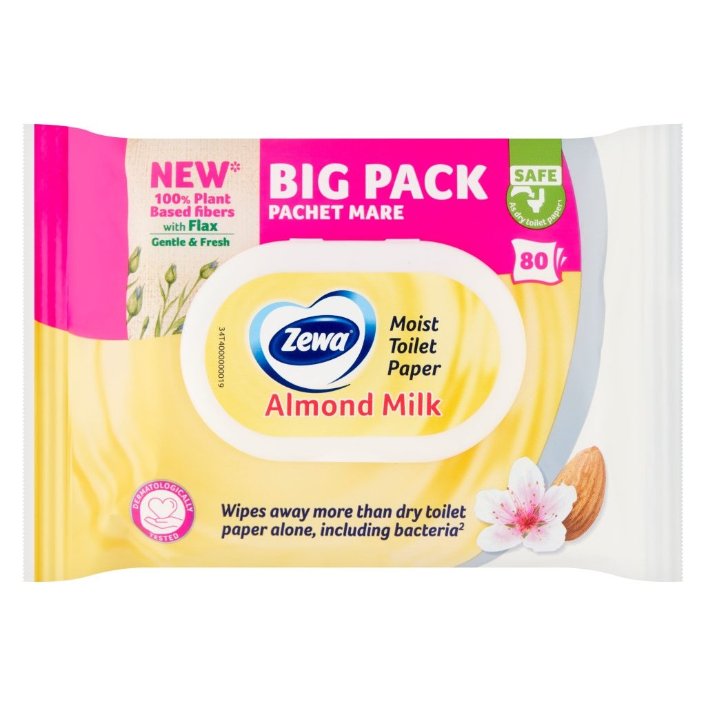 Zewa Almond Milk Bigpack nedves toalettpapír (80 db)