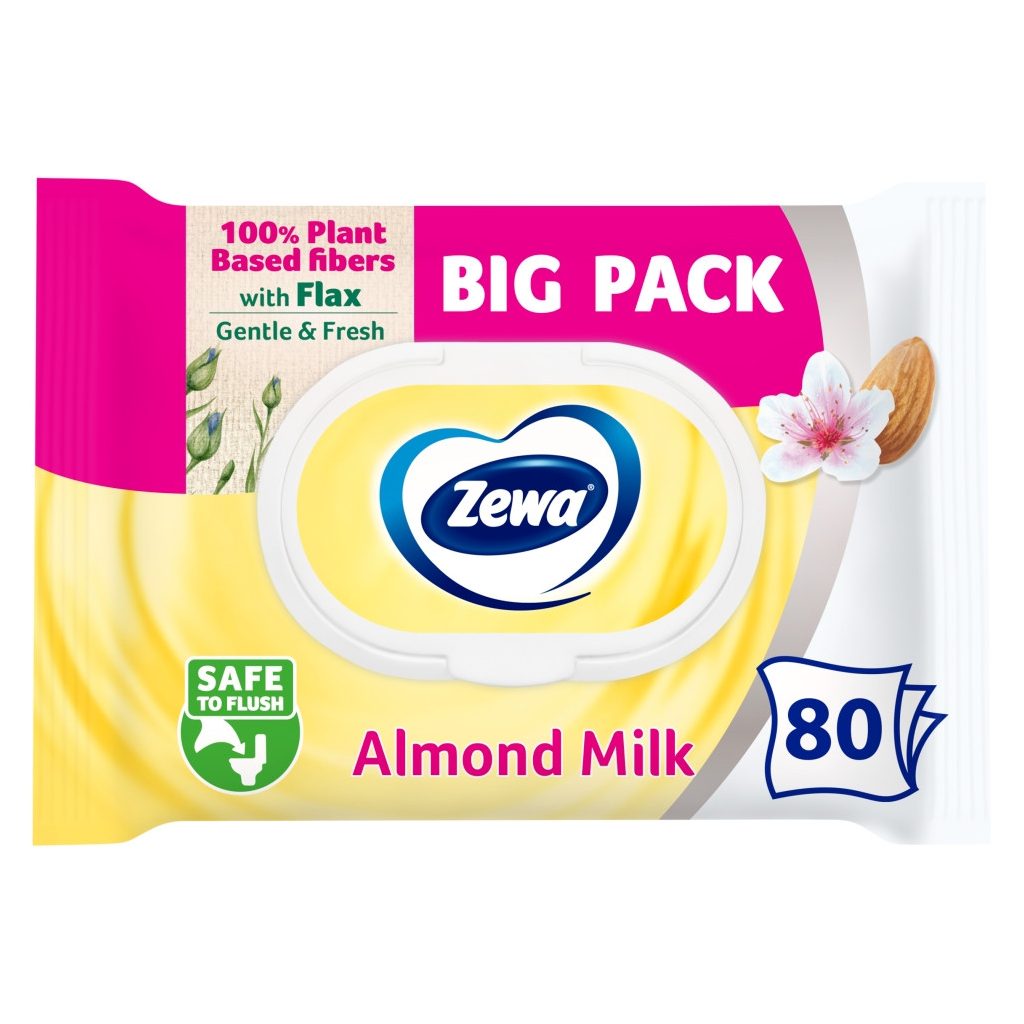 Zewa Almond Milk Bigpack nedves toalettpapír (80 db)