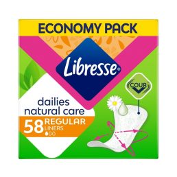   Libresse Natural Care Normal tisztasági betét Economy Pack (58 db)