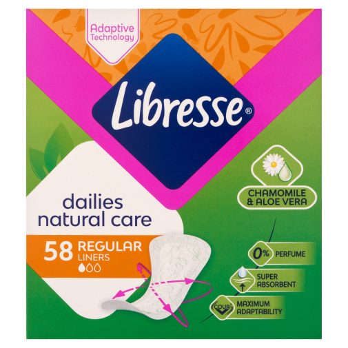 Libresse Natural Care Normal tisztasági betét Economy Pack (58 db)