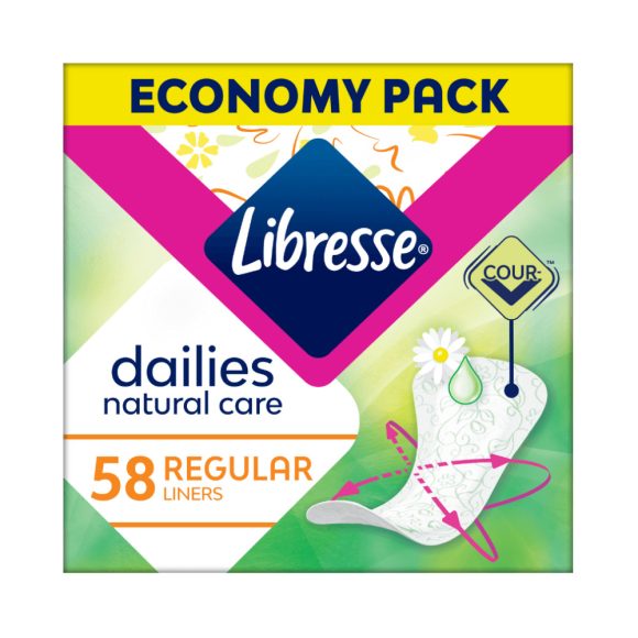 Libresse Natural Care Normal tisztasági betét Economy Pack (58 db)