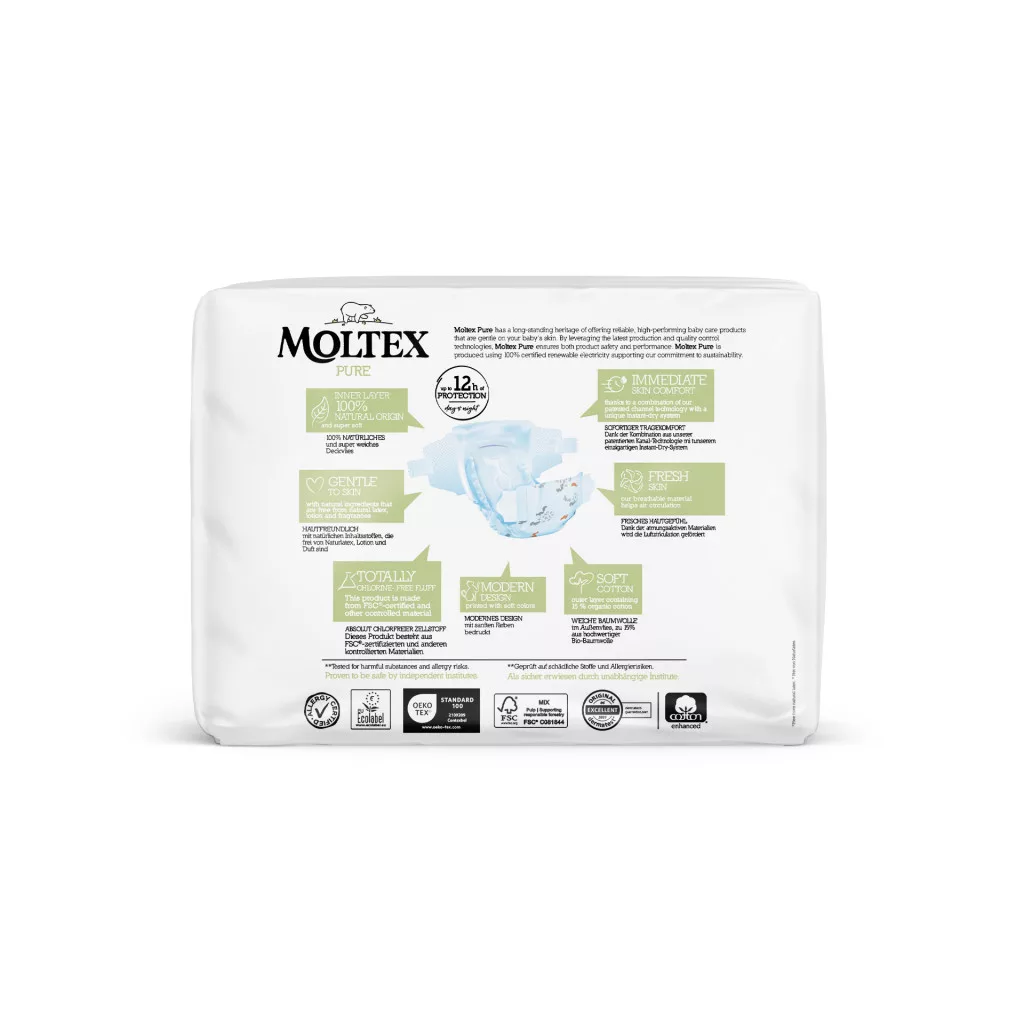 MOLTEX Pure nadrágpelenka, Midi 3, 4-9 kg, 33 db