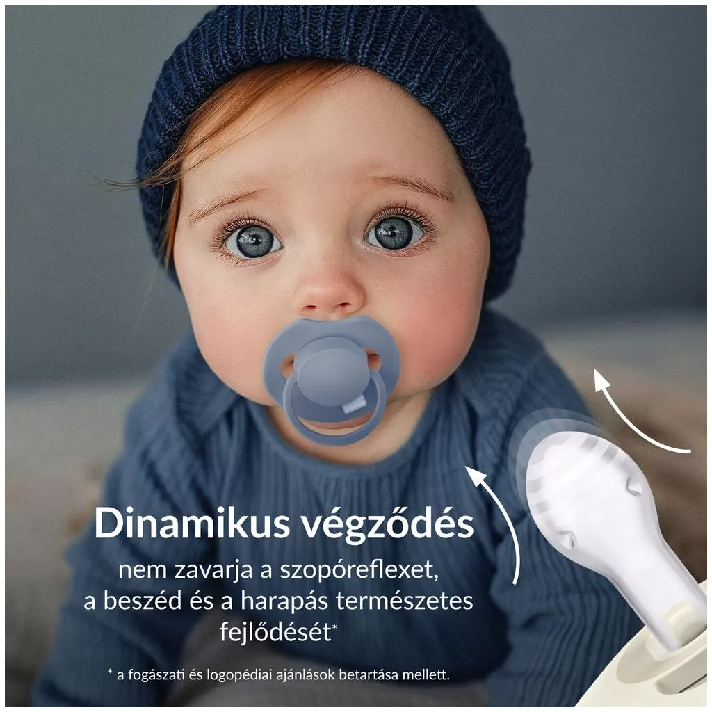 LOVI Világító dinamikus szilikon cumi Prime 0-6hó 1db (púderszín)
