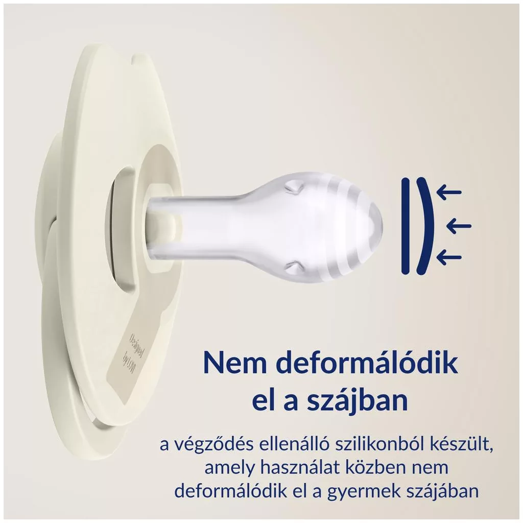 LOVI Világító dinamikus szilikon cumi Prime 0-6hó 1db (púderszín)